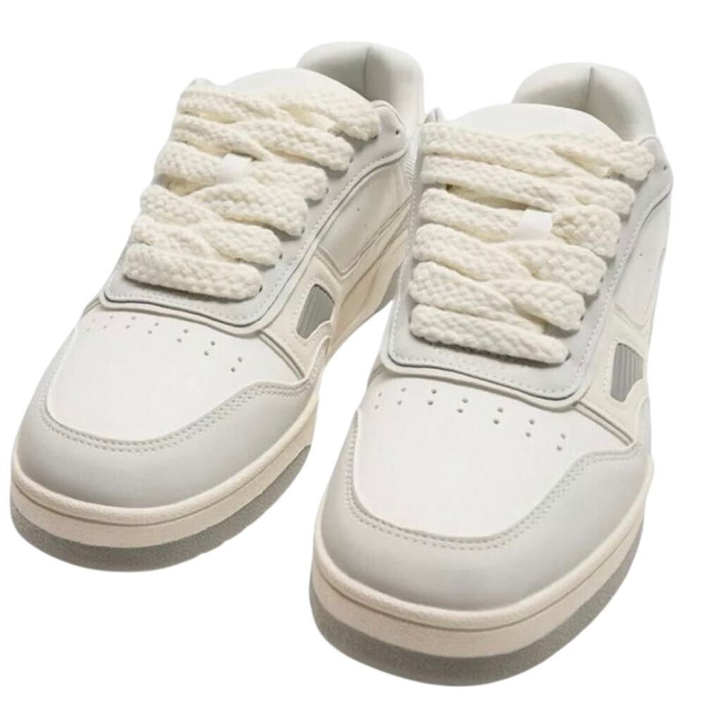 Zara chunky, skate-style retro sneakers featured popular Rope/Maxi Laces sz10